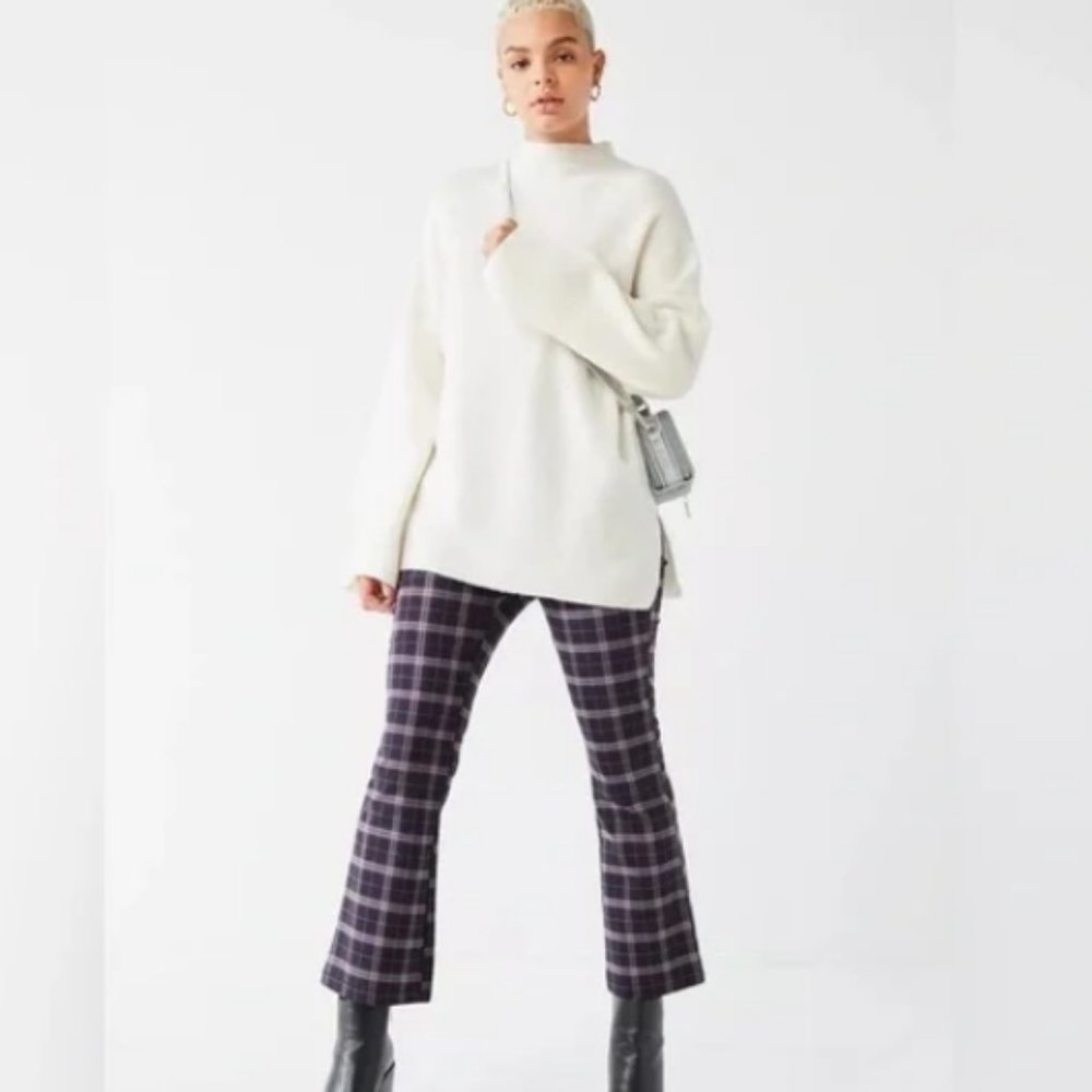 urban outfitters soft benny mock neck cream sweater